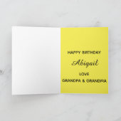 Filles 6e carte d'anniversaire - Grenouilles à thè (Intérieur)