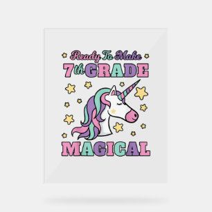 Filles 7E Année Retour À L'École Magique Unicorne
