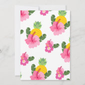 Filles Aloha Luau Invitation Anniversaire (Dos)