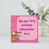 Filles amies Invitation de fête d'anniversaire (Debout devant)