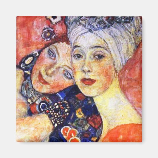Filles amies par Klimt Magnet Art Nouveau (Devant)
