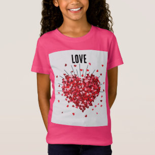 Filles Amour Heart Ray Custom T-Shirt