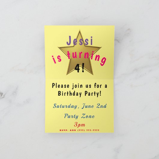 Filles Anniversaire Balloons Invitation (Intérieur)