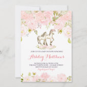 Filles Baby-cheval Baby-Douche Invitations (Devant)