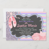 Filles Ballerina Invitation de fête d'anniversaire (Devant)