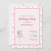 Filles Ballerina Star Anniversaire Fête Invitation (Devant)