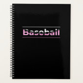 Filles Baseball - Typographie Géométrique Rose (Devant)