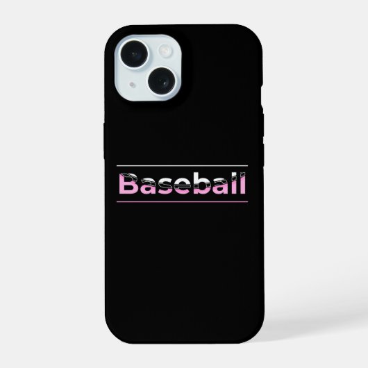 Filles Baseball - Typographie Géométrique Rose (Verso)
