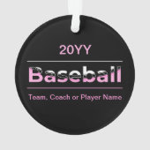 Filles Baseball - Typographie Géométrique Rose (dos)