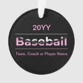 Filles Baseball - Typographie Géométrique Rose (devant)