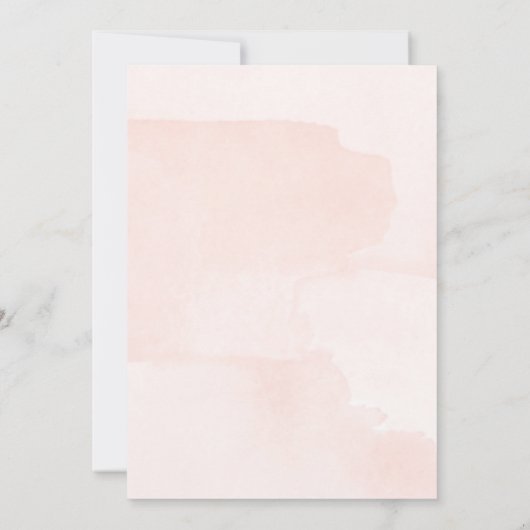 Filles bébé éléphant bébé douche Invitations (Dos)