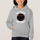 Filles Black & White Fastpitch Sweatshirt de softb (Devant)