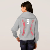 Filles Black & White Fastpitch Sweatshirt de softb (Dos entier)
