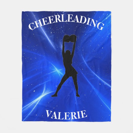Filles Bleu Couverture Cheerled avec son nom! (Devant)