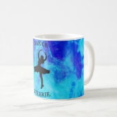 Filles Blue Galaxy Danser Mug avec nom (Devant droit)