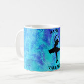 Filles Blue Galaxy Danser Mug avec nom (Devant gauche)