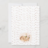 Filles Blush Floral Oh Deer Baby shower Invitation (Dos)