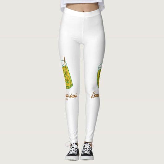 filles boisson d'été conception leggings (Devant)