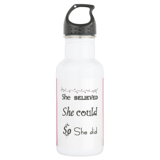 Filles Bouteille d'eau positive pour femmes (Devant)