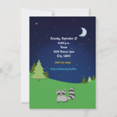 Filles Camping Sleepover Invitation de fête d'anni (Dos)