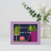 Filles Camping Sleepover Invitation de fête d'anni (Debout devant)