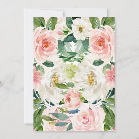 Filles Cerf de Bois Bébé Douche Invitations (Dos)