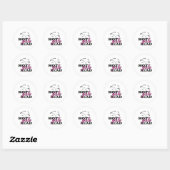 Filles Chaudes Lisent un Autocollant Rond (Feuille)