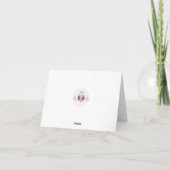 Filles Chouette violette Carte d'anniversaire (Dos)