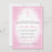 Filles Christening/Baptême Invitation (Devant)