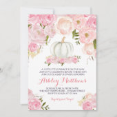 Filles citrouille bébé bébé douche Invitations (Devant)