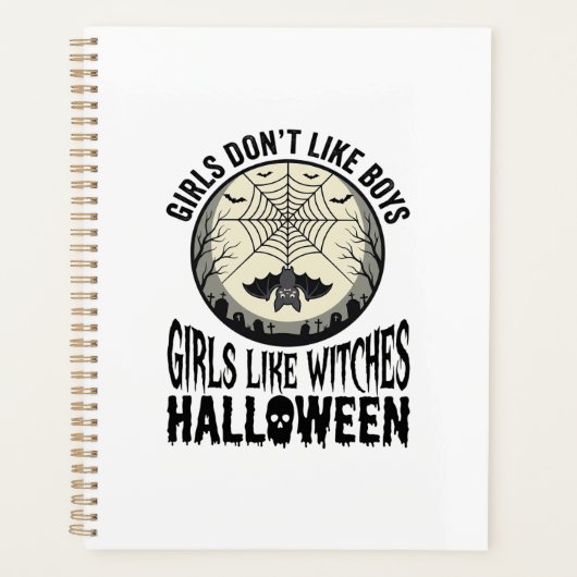 Filles comme sorcières Halloween Design Vector Vin (Devant)