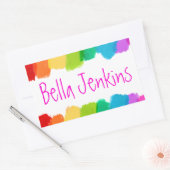 Filles couleur nom de peinture rose id autocollant (Enveloppe)