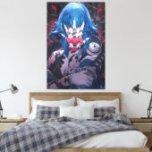 filles d'anime Toile Premium enroulée (Brillant) (Insitu(Chambre))