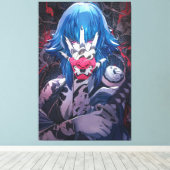 filles d'anime Toile Premium enroulée (Brillant) (Insitu (Plancher de Bois))
