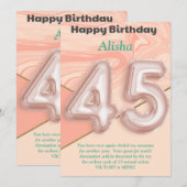 Filles de 45 ans Bonne carte d'anniversaire (Devant / Derrière)