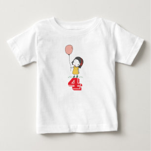 FILLES DE 4 ANS (QUATRE) T-SHIRTS