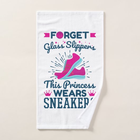 Filles De Basket Cette Princesse Porte Des Baskets (Serviette à main)