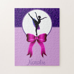 Filles de danse Paillettes et Nœud Violet Puzzle
