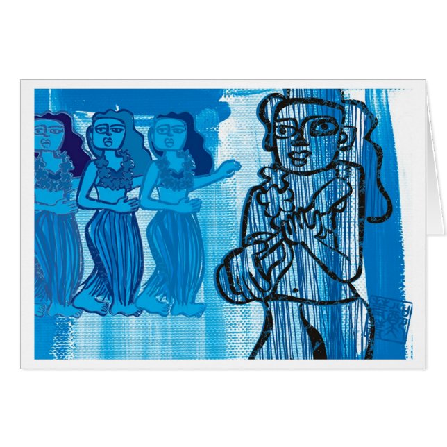 Filles de danse polynésienne hawaïennes (Devant horizontal)