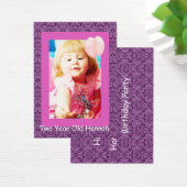 Filles de deux ans Anniversaire Cartes photos (Bureau)