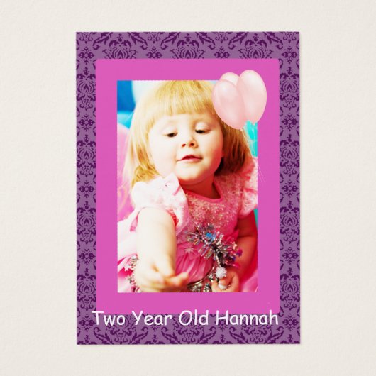 Filles de deux ans Anniversaire Cartes photos (Devant)