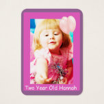 Filles de deux ans Anniversaire Cartes photos<br><div class="desc">Cartes photos d'anniversaire de deux ans avec des ballons violet et rose ou de Personnaliser pour n'importe quelle occasion pourrait être des photos d'école ou de famille ou de Sweet sixteen</div>