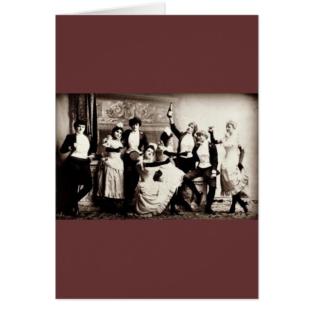 Filles de fête Imprimer Vintage (Devant)