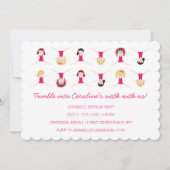 Filles de gymnaste | Invitation d'anniversaire (Devant)