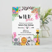 Filles de la jungle sauvage Invitation d'anniversa (Debout devant)