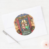 Filles De Neige De Noël Avec Stickers Chat (Enveloppe)