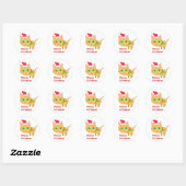 Filles De Neige De Noël Avec Stickers Chat (Feuille)