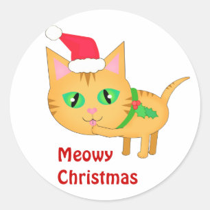 Filles De Neige De Noël Avec Stickers Chat