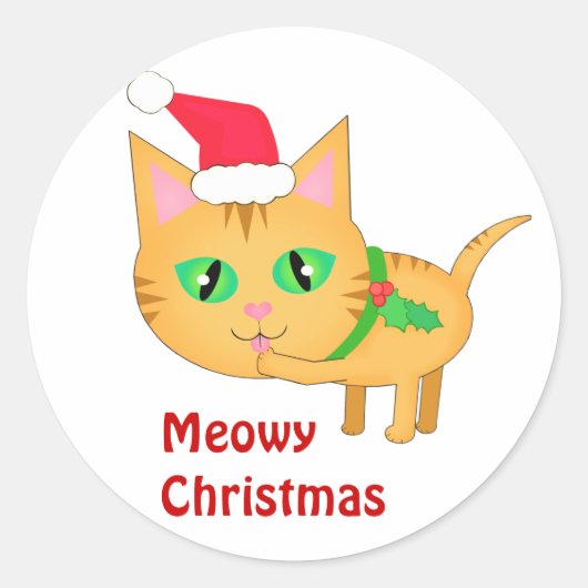 Filles De Neige De Noël Avec Stickers Chat (Devant)