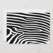 Filles de patin Zebra Imprimer Invitation d'annive (Dos)